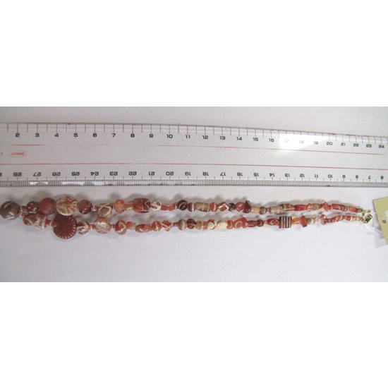 刻花紅玉髓珠串