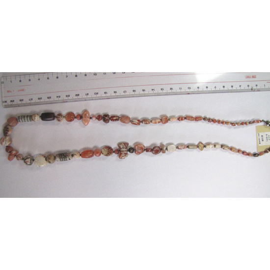 Strang aus geätzten Karneol-Perlen