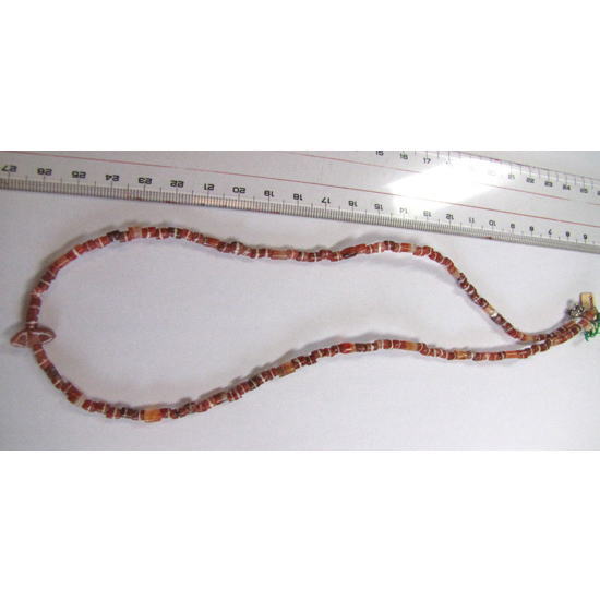 刻花紅玉髓珠串
