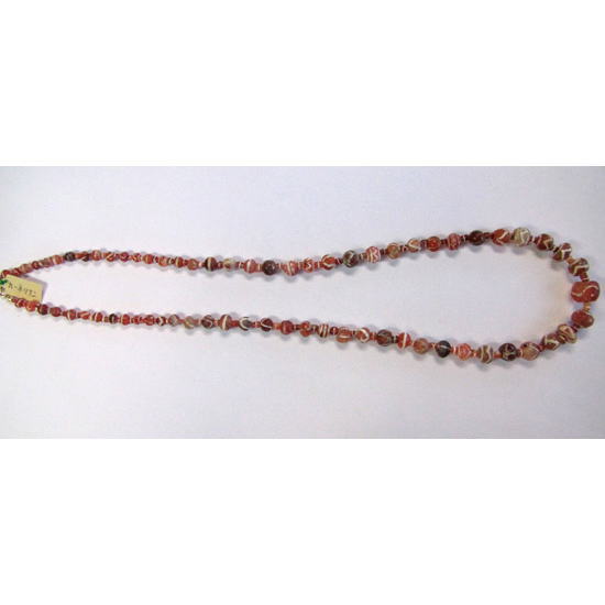 Strang aus geätzten Karneol-Perlen