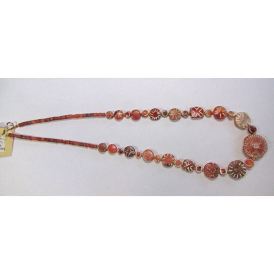 Fio de Contas de Cornalina Gravada