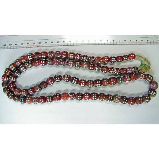 1800年代 オランダ産 水玉模様のビーズ ストランド スカンク レギュラー