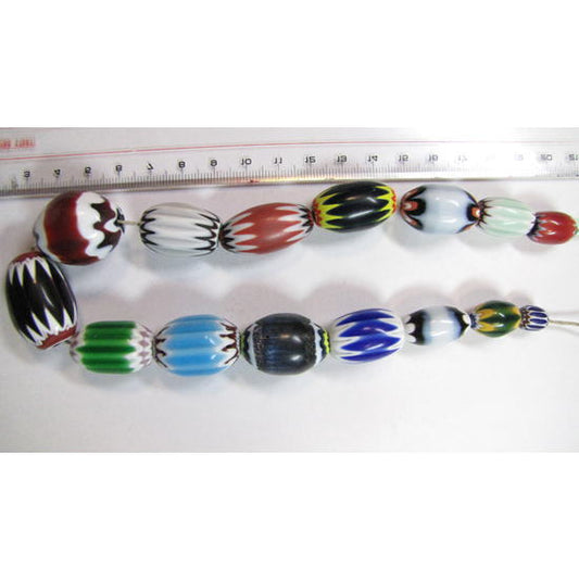 ヴェネチアンシェブロンビーズストランド