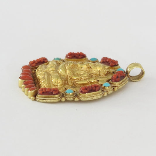 ネパール製アンティークガネーシャペンダント