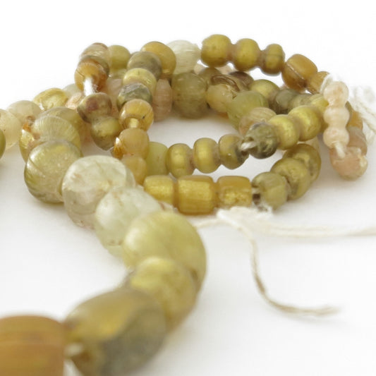 ゴールドサンドイッチビーズストランド