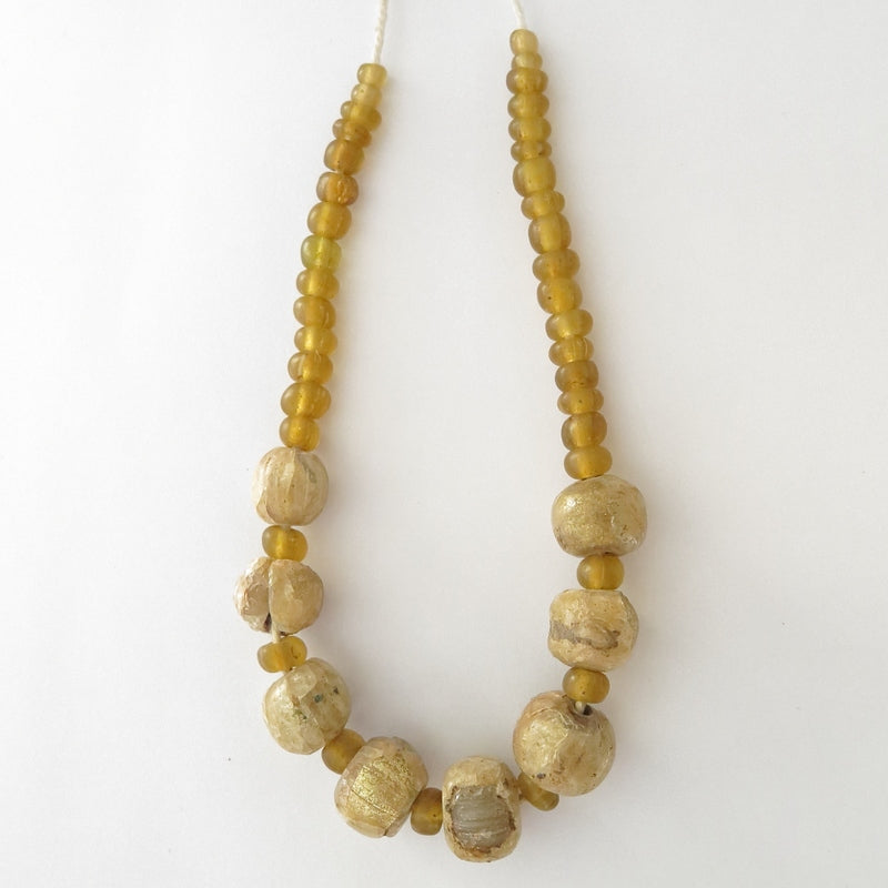 ゴールドサンドイッチビーズストランド