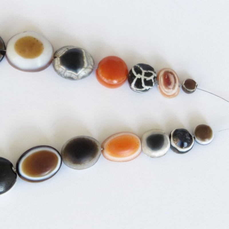 古代アイアゲートビーズストランド