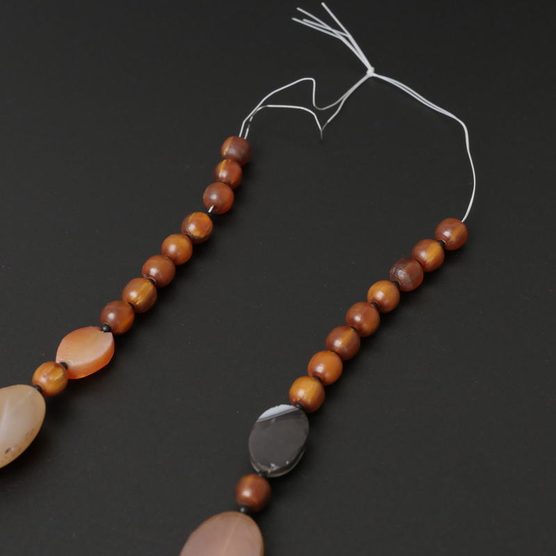 古代アイアゲートビーズストランド