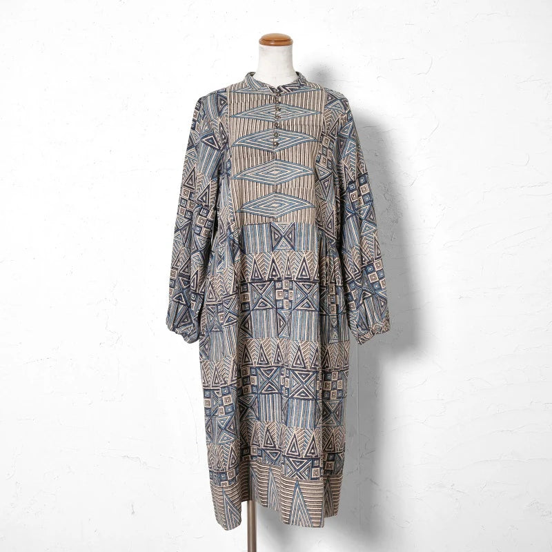 Geometric Triangle Square Print Dress