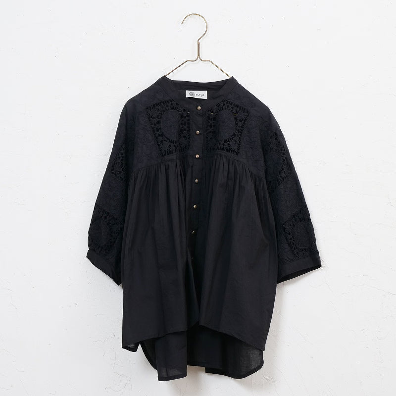 Cotton Lace Solid Blouse