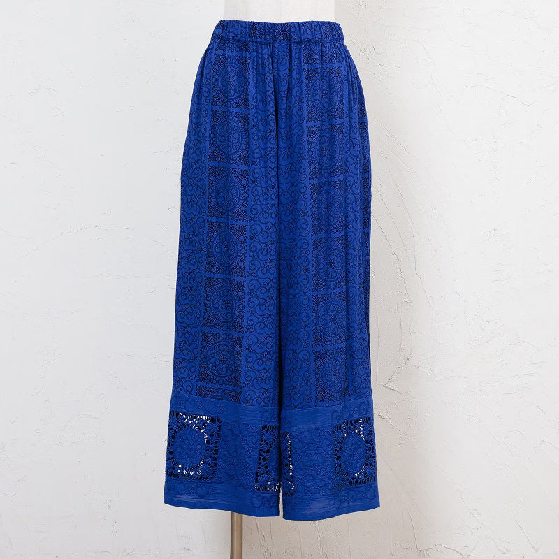 Rayon Lace Print Pants