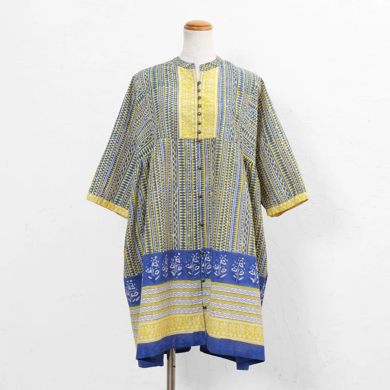 Bagru Panel Print Blouse