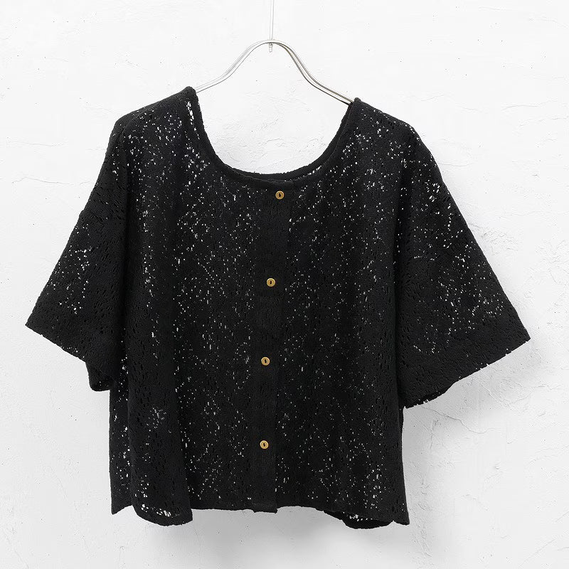 Cotton Flower Lace 2-Way Pullover