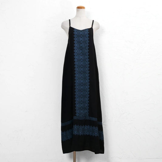 Rayon Geometric Line Print Cami Dress