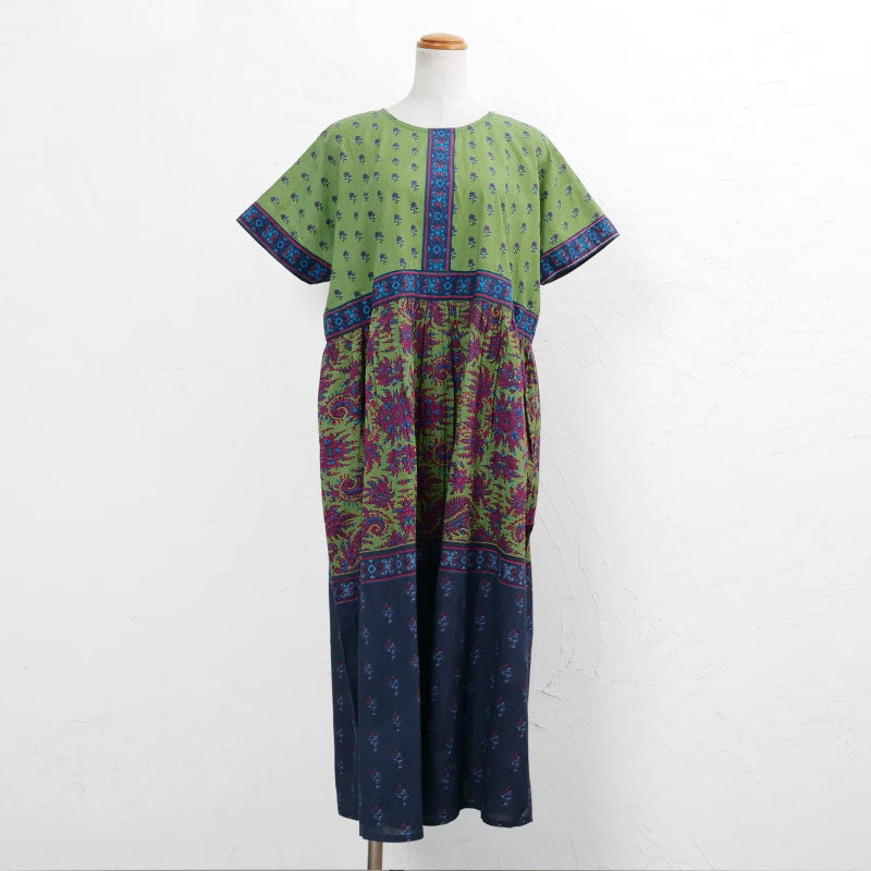 Cotton Two-Tone Print Dress
