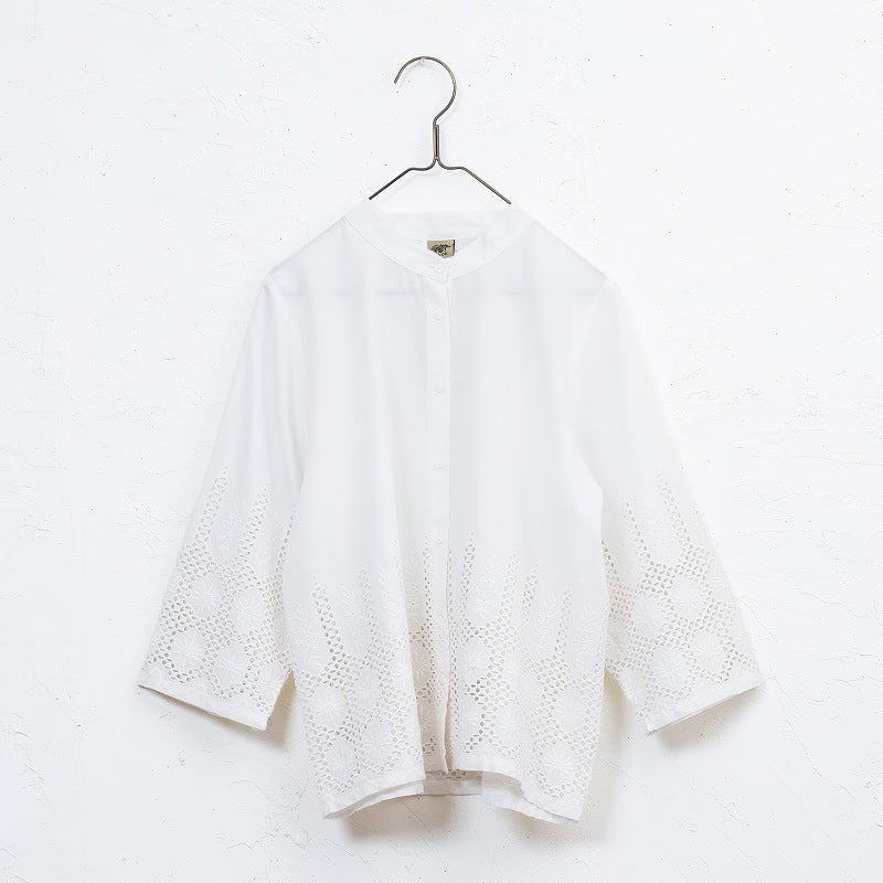 Cotton Hem Lace Blouse