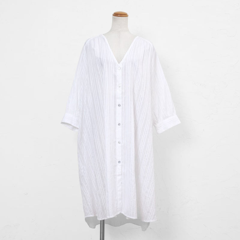 Lurex Stripe Raglan Long Blouse