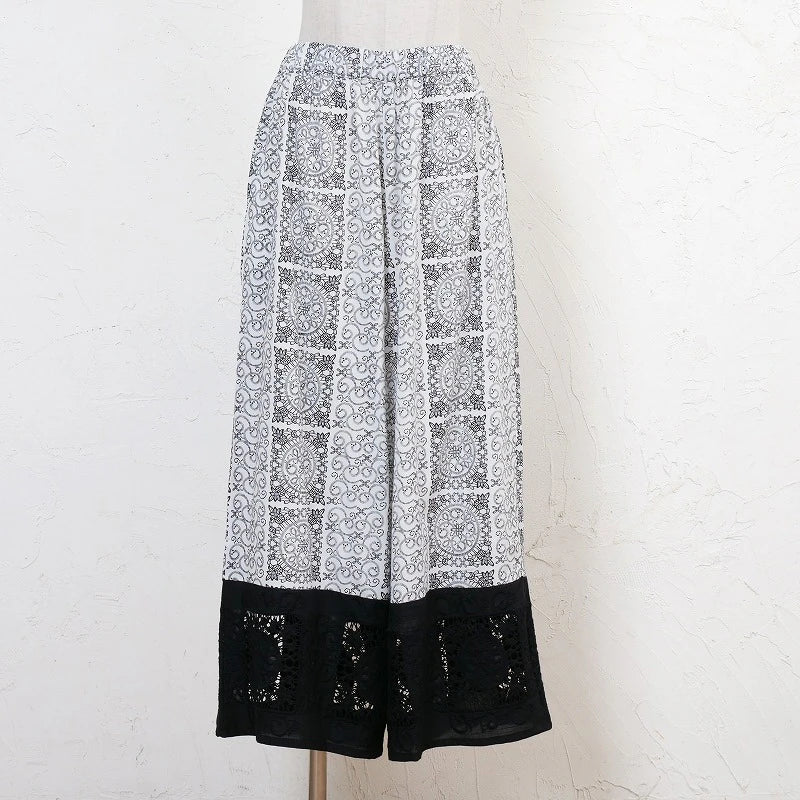 Rayon Lace Print Pants