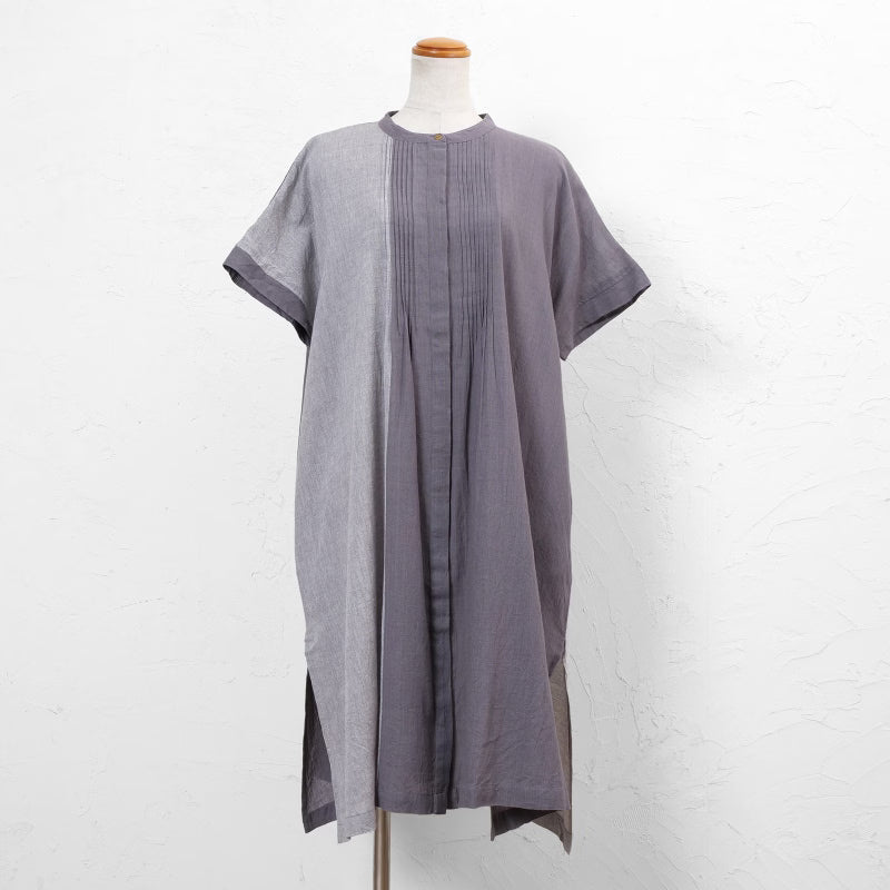Khadi Border Front-Open Dress