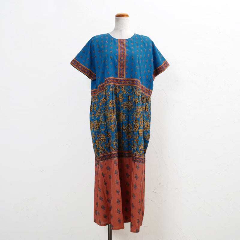 Cotton Two-Tone Print Dress