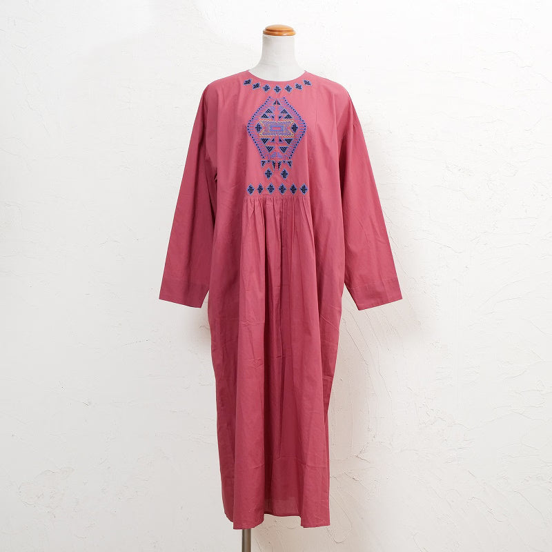 Cotton Rhombus Embroidery Dress