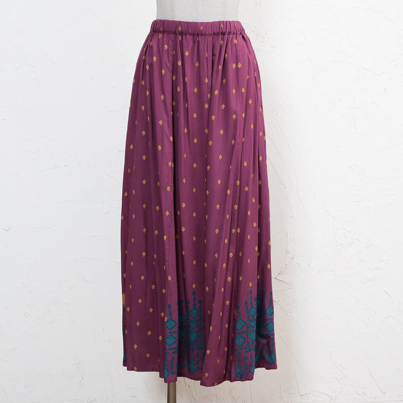 Rayon Nordic Print Skirt