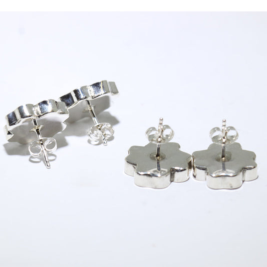 ズニ族の花のイヤリング