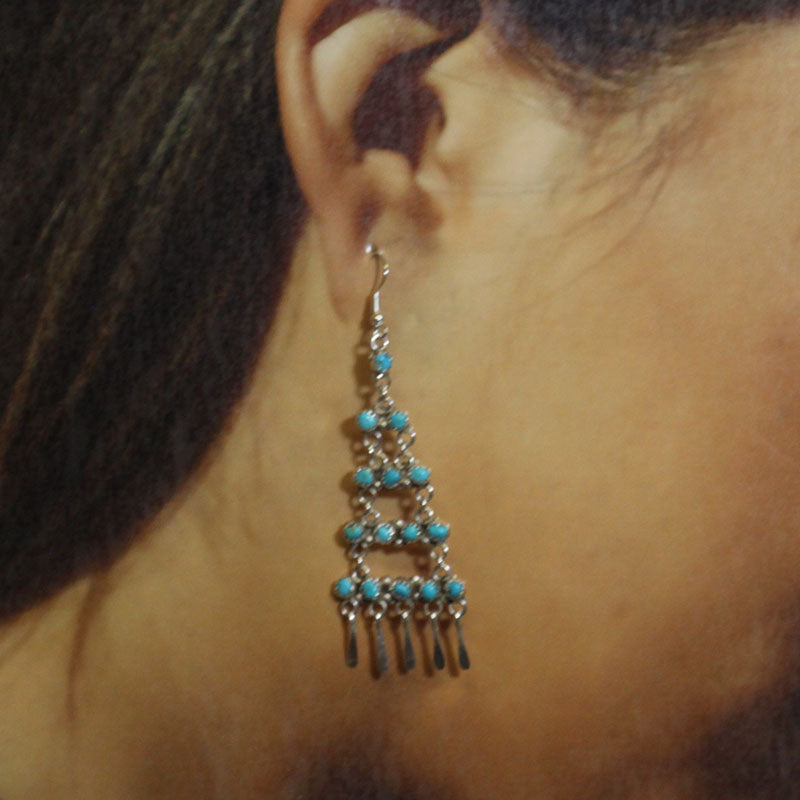 Brincos de Turquesa pelos Navajo