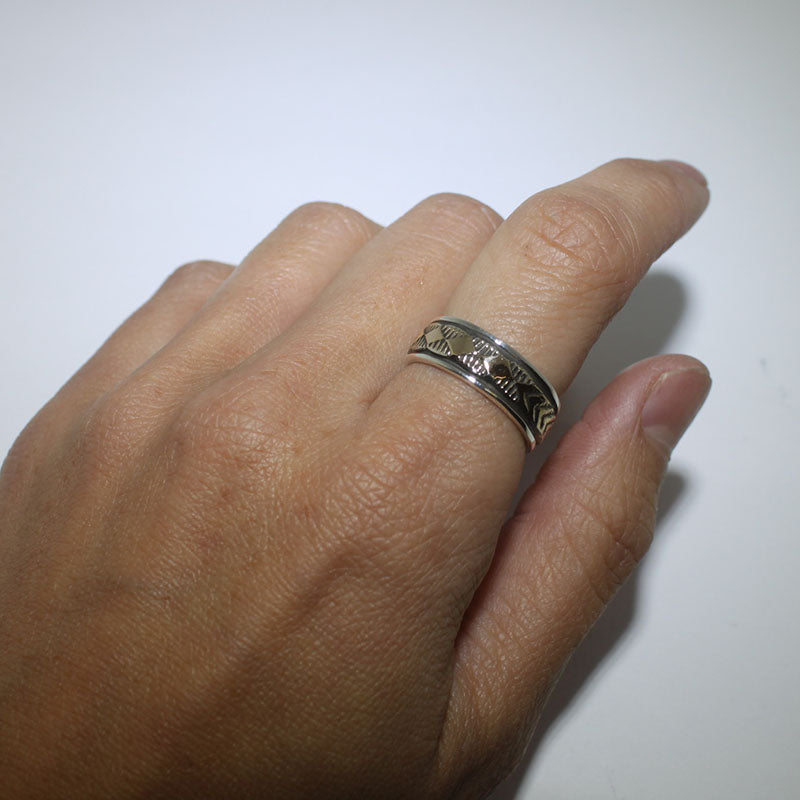 ブルース・モーガンによる14K&シルバーリング