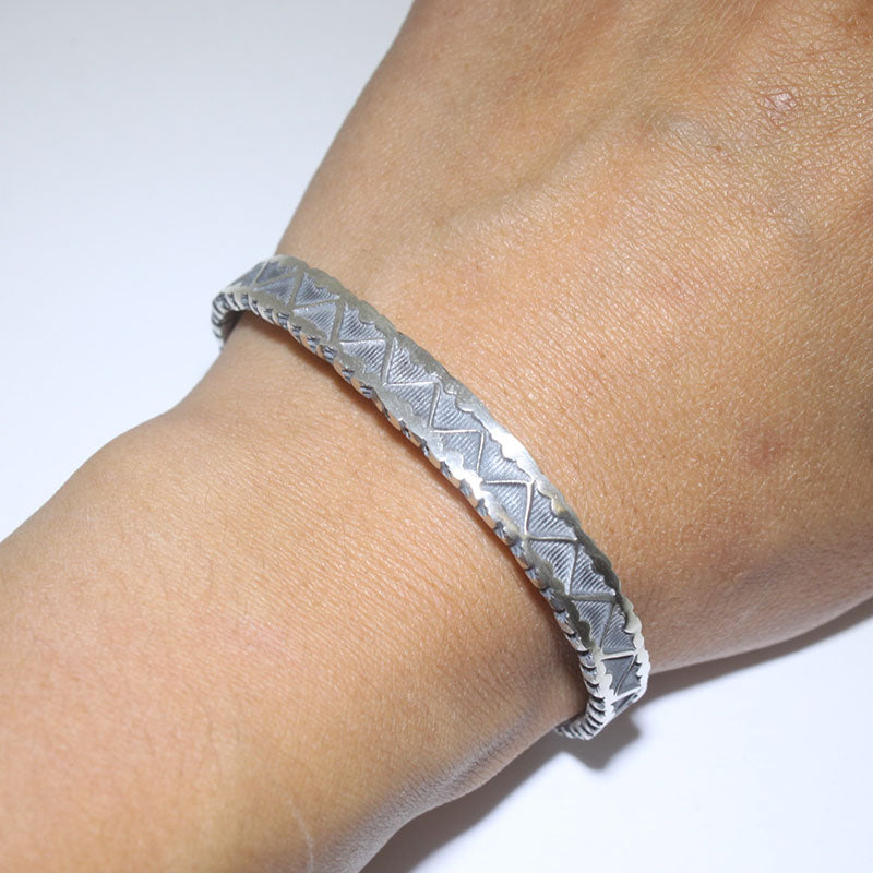 Silver bracelet by Andy Cadman