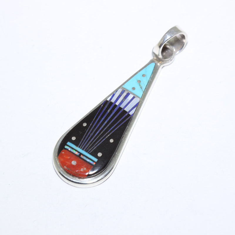 Micro Inlay Pendant - Bear