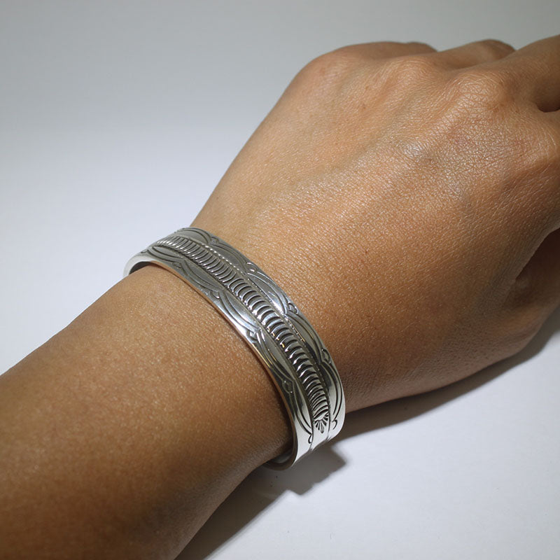 Silver Bracelet by Bruce Morgan 5-1/4inch