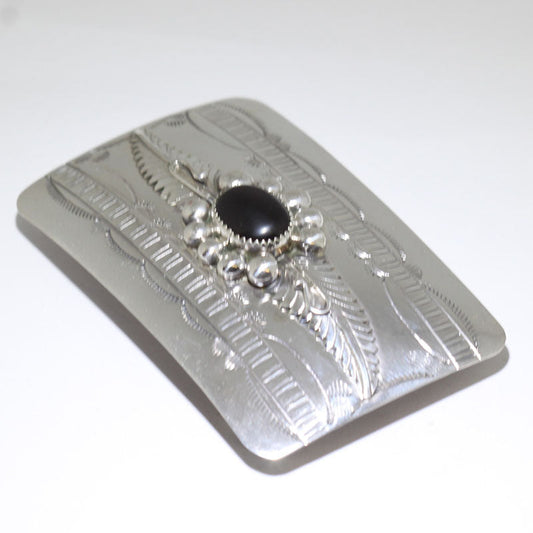 ナバホ族によるオニキスバックル