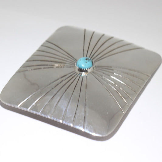 ナバホ族によるターコイズバックル