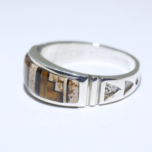 Inlay Ring by Navajo size 13.5