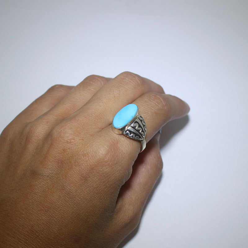 Steve Yellowhorse 的 Morenci 戒指,尺寸 7.5