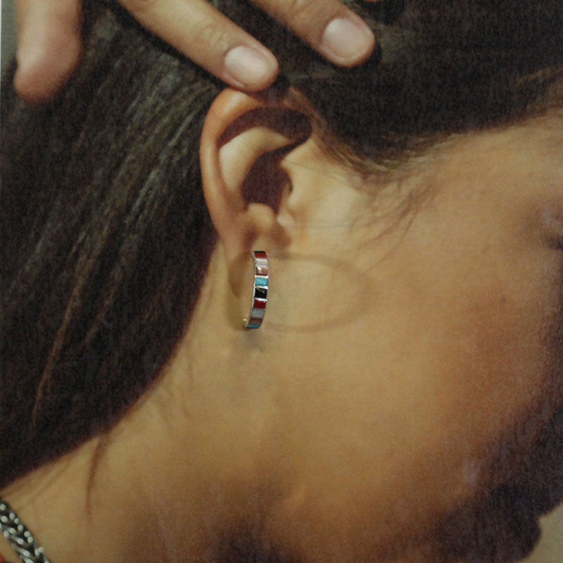 Pendientes con incrustaciones de Zuni