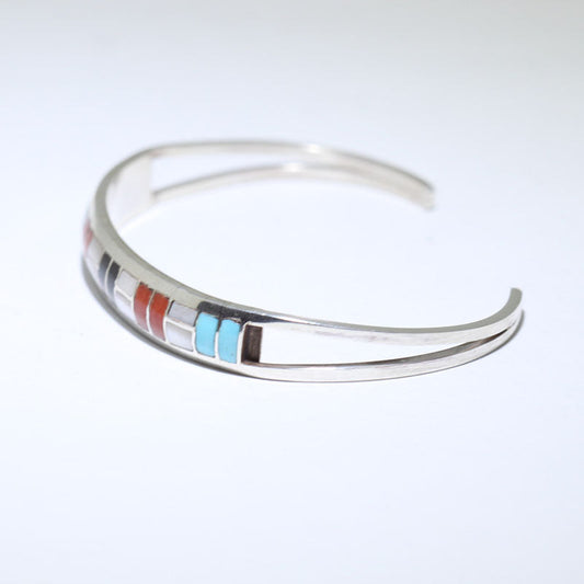 Inlay Bracelet ng Zuni 5-1/4"
