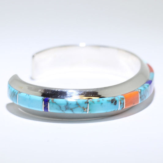 ウェス・ウィリーによるインレイブレスレット 5-3/4"