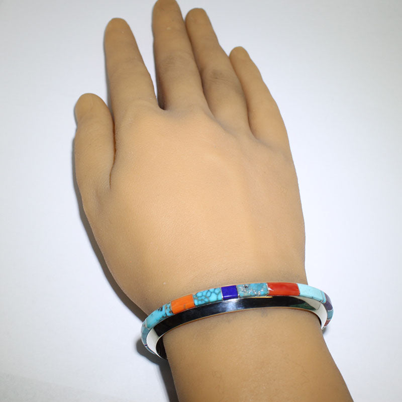 ウェス・ウィリーによるインレイブレスレット 5-3/4"