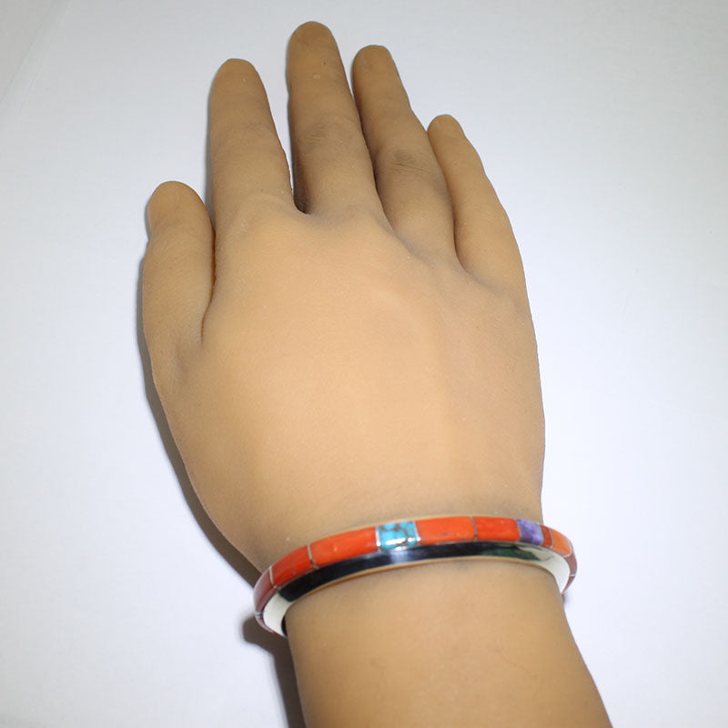 ウェス・ウィリーのインレイブレスレット 5-1/4"