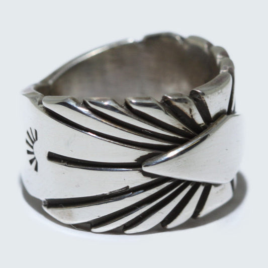 Cincin perak oleh Lutricia Yellowhair ukuran 5