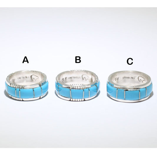 Anello con Intarsi in Turchese di Steve Francisco