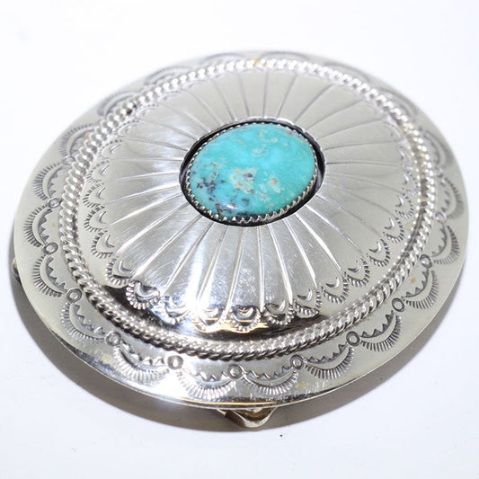 ナバホ族のターコイズバックル