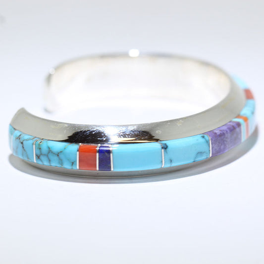 ウェス・ウィリーによるインレイブレスレット 5-1/2インチ