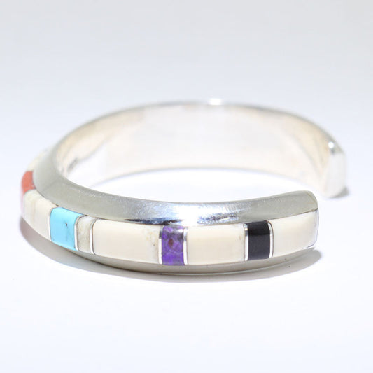 ウェス・ウィリーによるインレイブレスレット 5-1/4インチ