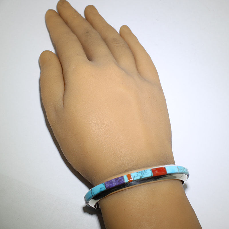 ウェス・ウィリーによるインレイブレスレット 5-1/2インチ