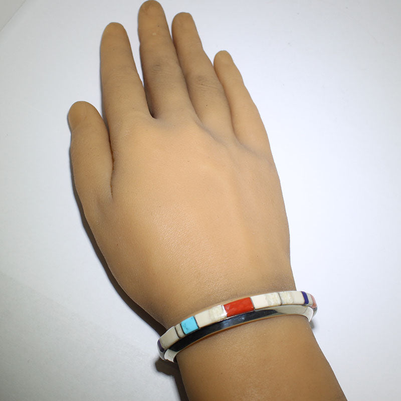 ウェス・ウィリーによるインレイブレスレット 5-1/4インチ