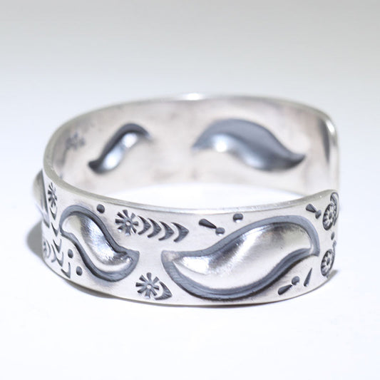 보 리브스의 은 팔찌 5-1/4"