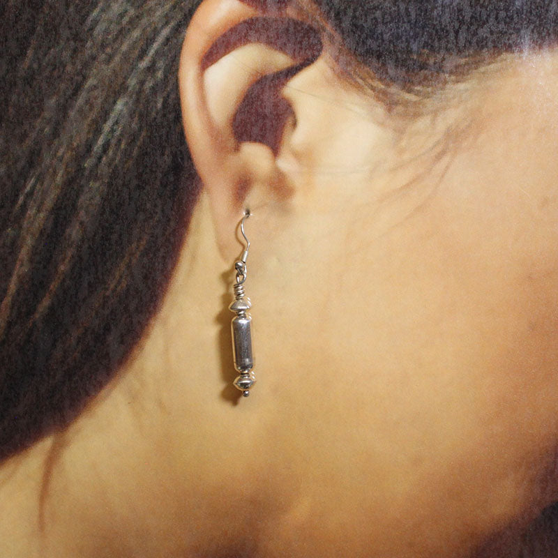 Boucles d'oreilles en argent par les Navajos